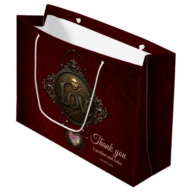 Das Emblem der Liebe. Große Geschenktüte (Vorderseite Schrägansicht)