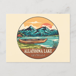 Das Emblem des georgischen Sees Allatoona Postkarte