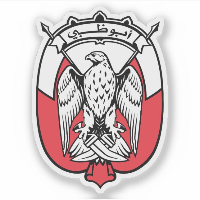 Das Emblem von Abu Dhabi Aufkleber (Vorderseite)