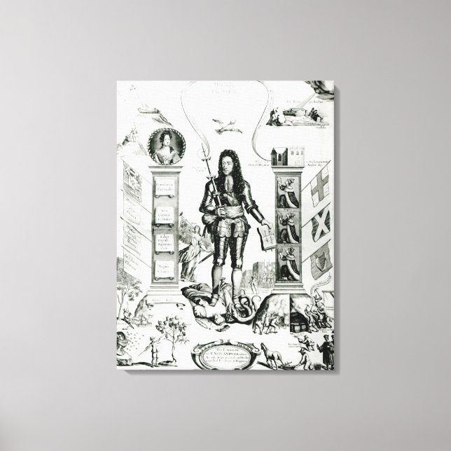 Das Emblem von England, Oktober 1690 Leinwanddruck (Vorderseite)