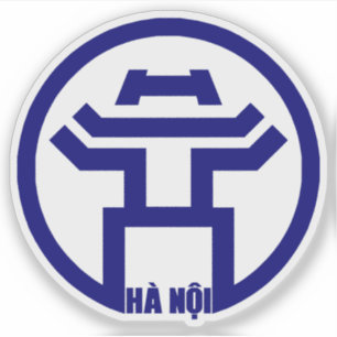 Das Emblem von Hanoi, Vietnam Aufkleber
