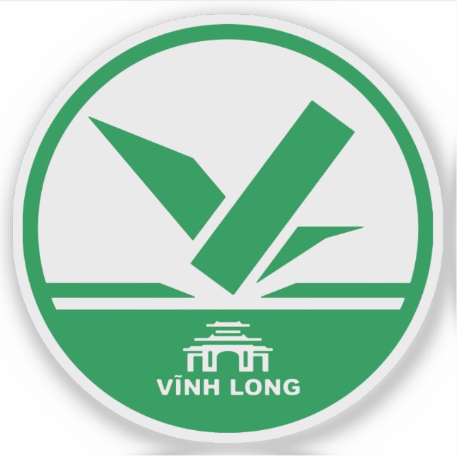 Das Emblem von Vinh Long, Vietnam Aufkleber (Vorderseite)