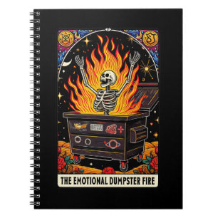 Das Emotionale Dumpster Fire Tarot Card Notebook Notizblock