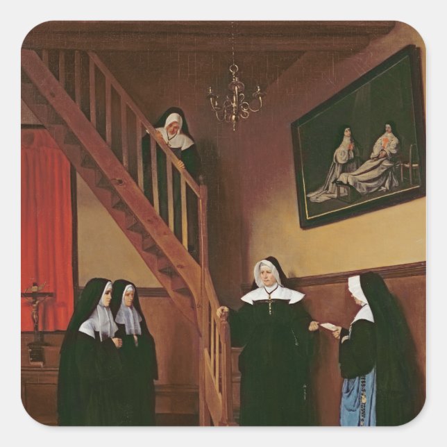 Das Empfehlungsschreiben von 1859 Quadratischer Aufkleber (Vorderseite)