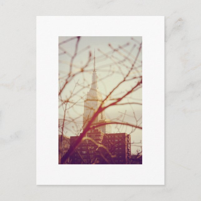 Das Empire State Gebäude, NYC Postkarte (Vorderseite)