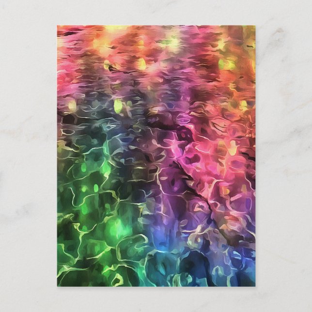 Das Ende der Abstrakten Rainbow-Kunst Postkarte (Vorderseite)
