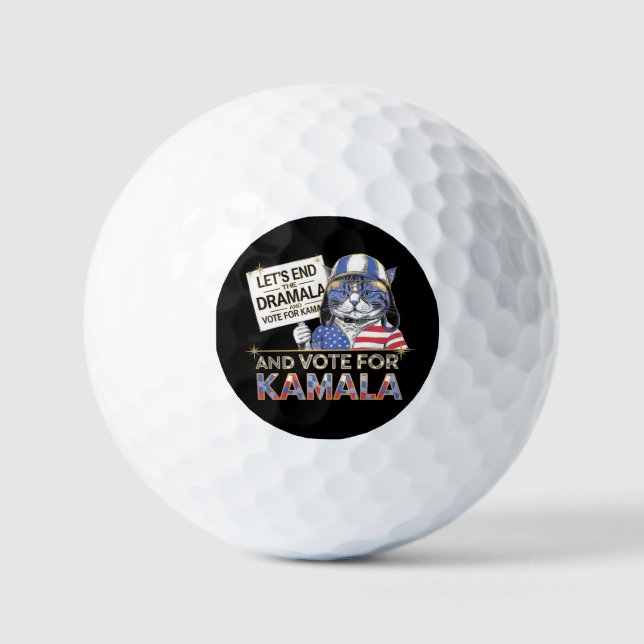 Das Ende der Dramala und die Abstimmung für Kamala Golfball (Vorderseite)