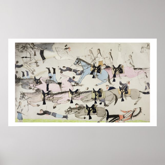 Das Ende der Schlacht (Tinte auf Papier) Poster (Vorne)