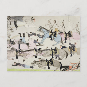 Das Ende der Schlacht (Tinte auf Papier) Postkarte