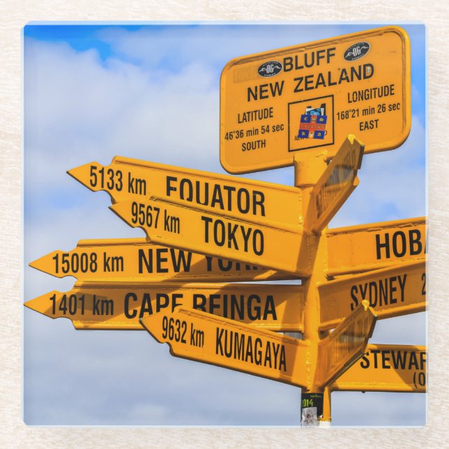 Das Ende der Straße Glasuntersetzer (Vorderseite)