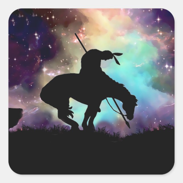Das Ende der Trail-Silhouette-Stationäraufkleber Quadratischer Aufkleber (Vorderseite)