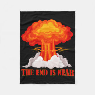 Das Ende des Krieges ist nahe Nuklearer Pilzsaal Fleecedecke