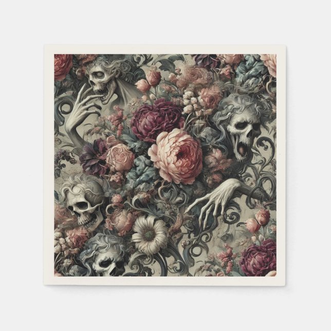 Das Ende des Schlummers - gotisch Viktorianisch Serviette (Vorderseite)