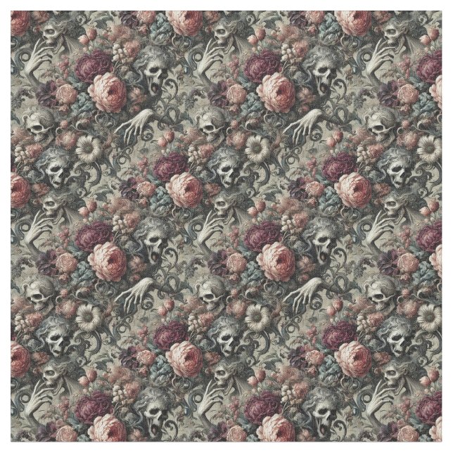 Das Ende des Slumbers - gotische Dense Tile Stoff (Nahaufnahme)