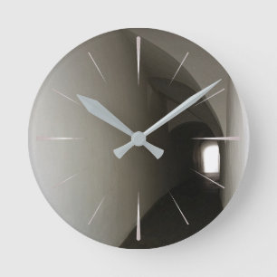 Das Ende des Tunnels Runde Wanduhr