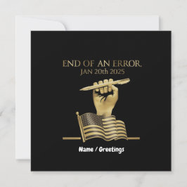 Das Ende eines Fehlers am 20. Januar 2025 Einladung