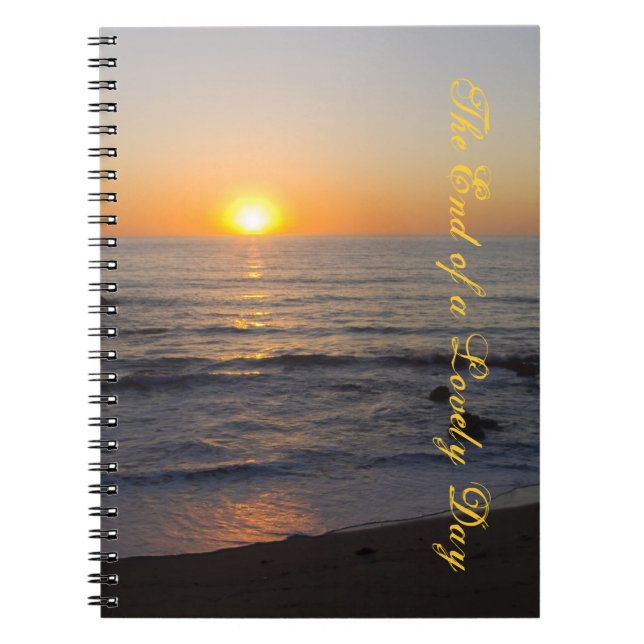 Das Ende eines schönen Tages-Notebooks Notizblock (Vorderseite)