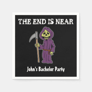 Das Ende ist in der Nähe des Grimschen Sensenmanns Serviette