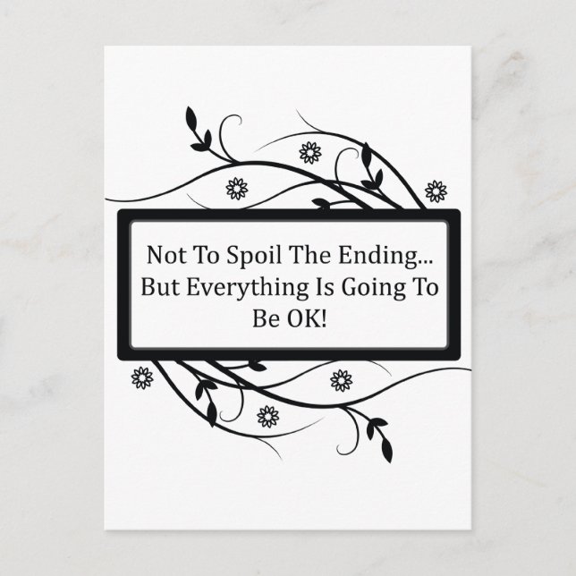 Das Ende nicht zu verwischen Postkarte (Vorderseite)