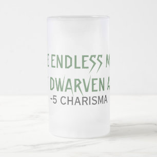 DAS ENDLOSE MUGOF DWARVEN ALE MATTGLAS BIERGLAS