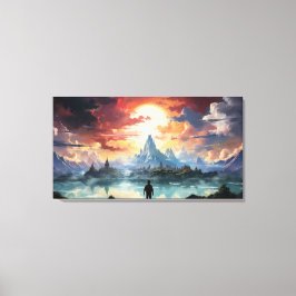 Das Endziel erreicht Leinwanddruck