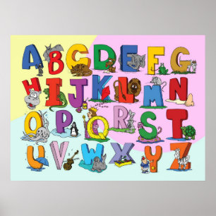 Das englische Alphabet Poster