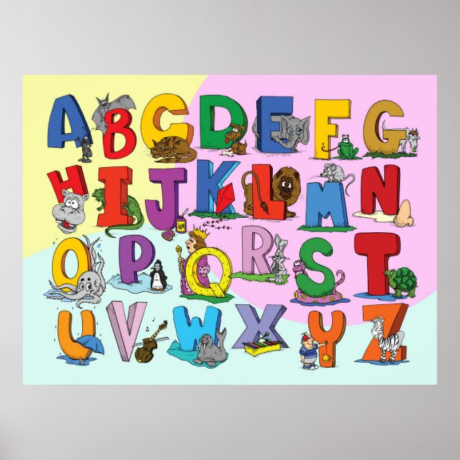 Das englische Alphabet Poster (Vorne)