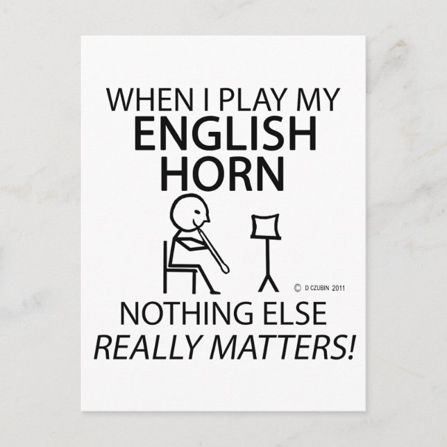 Das englische Horn spielt keine Rolle mehr Postkarte (Vorderseite)