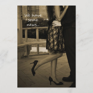 Das Entlaufen-Mitteilung des eleganten Paares Ankündigung