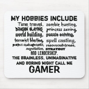 Das entscheidenden Kredo des Gamers (weiß) Mousepad