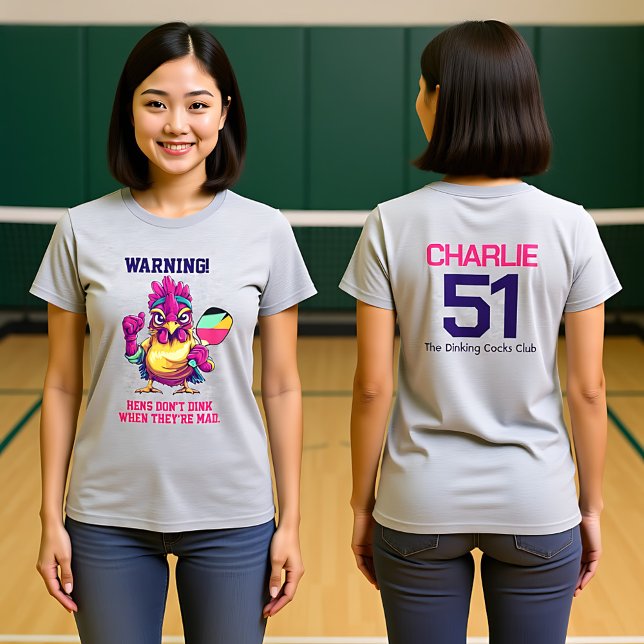 Das Erbe des Geflügelpaddels T-Shirt (Funny pickleball t shirt, print on back and front)