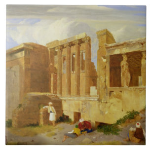 Das Erechtheum, Athen, mit Zahlen im Foregr Fliese