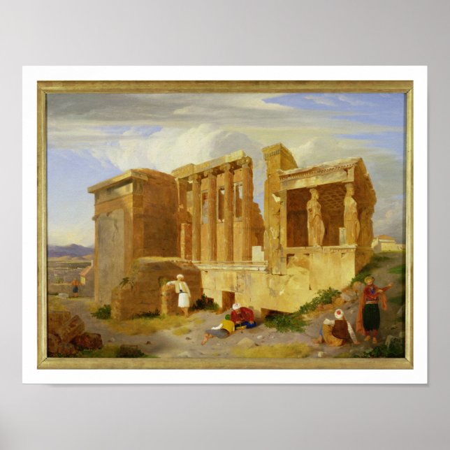 Das Erechtheum, Athen, mit Zahlen im Vorfeld Poster (Vorne)