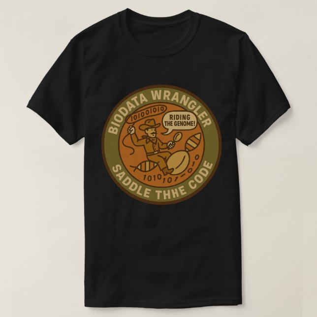 Das Erlebnis der Genome Bioinformatik T-Shirt (Design vorne)