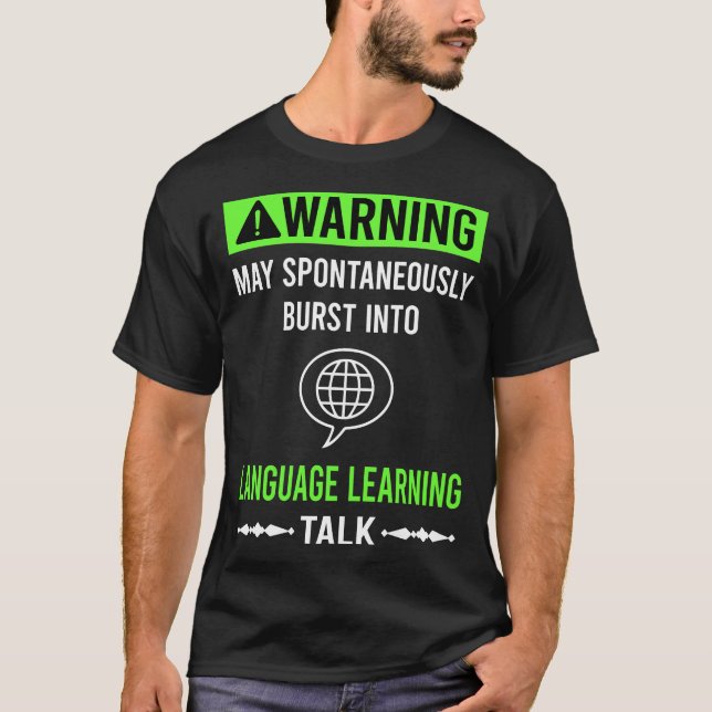 Das Erlernen einer grünen Sprache T-Shirt (Vorderseite)