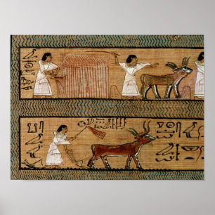 Das Ernten und das Pflügen, führen eine Poster