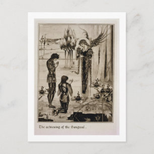 Das Erreichen des Sangreal, von 'Le Morte d'Ar Postkarte