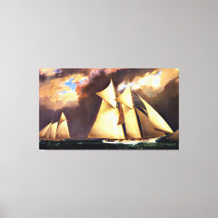 Das erste America's Cup Rennen, 1870, Leinwanddruck