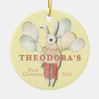 Das erste Baby des gestopften Tierkaninchens Keramik Ornament
