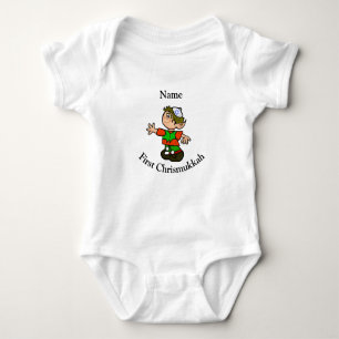 Das erste Chrismukkah-Baby-Shirt des Kindes person Baby Strampler