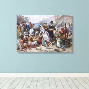 Das erste Erntedankfest von Jean Ferris ca. 1912 Leinwanddruck