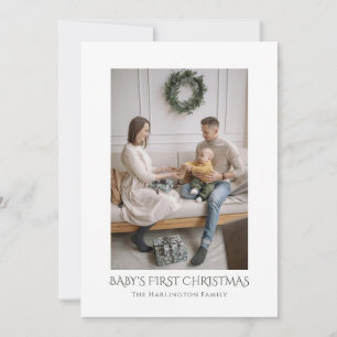 Das erste Foto der Weihnachtsfamilie Feiertagskarte