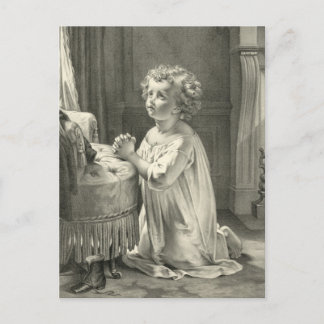 Das erste Gebet von CHild Postkarte