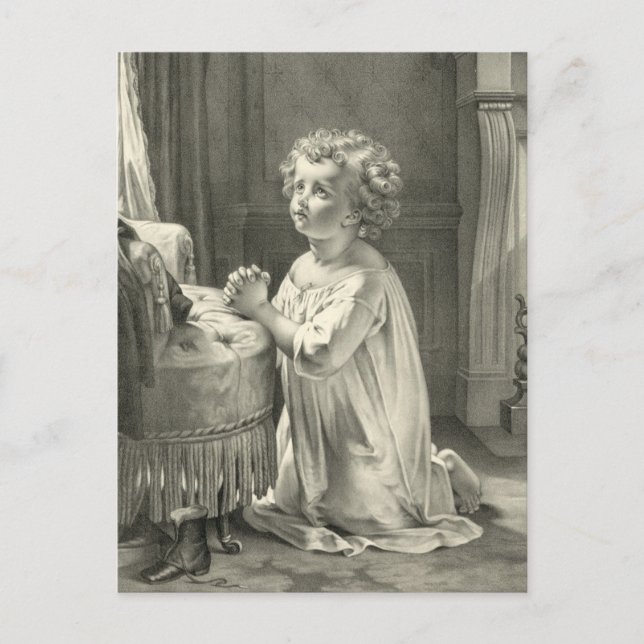 Das erste Gebet von CHild Postkarte (Vorderseite)