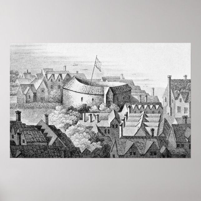 Das erste Globe Theater oder das Rose Theater Poster (Vorne)