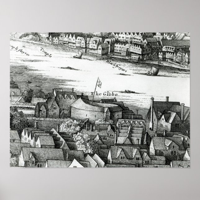Das erste Globe Theater oder das Rose Theater Poster (Vorne)