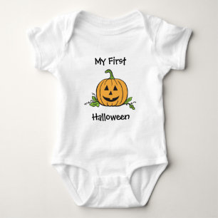 Das erste Halloween des Kürbislaterne-Babys Baby Strampler