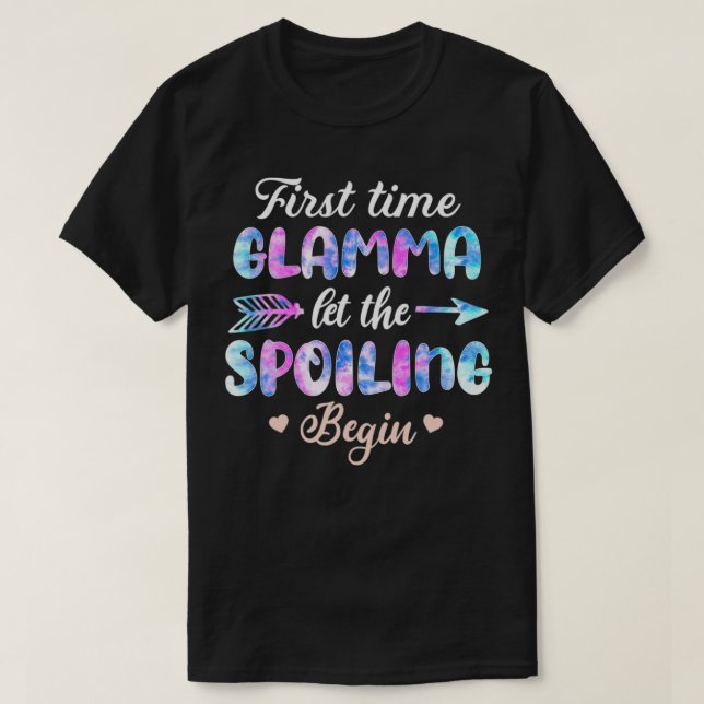 Das erste Mal, dass Glamma die Gefärbte Krawatte d T-Shirt (Design vorne)