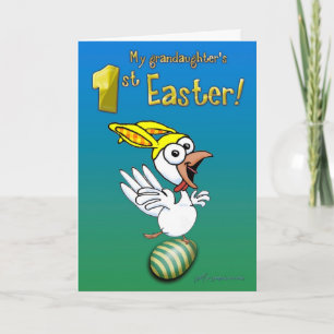 Das erste Ostern der Enkelin Feiertagskarte