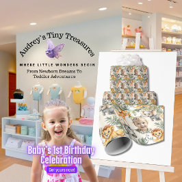 Das erste Safari-Wrapping-Papier von Boy zum Gebur Geschenkpapier